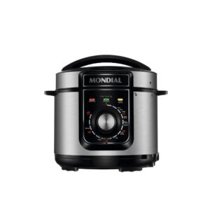 Panela de Pressão Elétrica Mondial 5L Pratic 900W Preto Inox 127V Cook