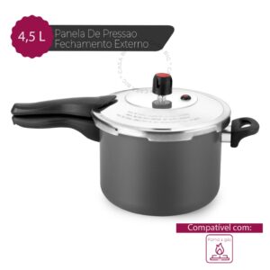Panela De Pressao Fechamento Externo Alegrete 4,5 Litros