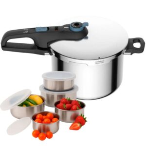 Panela de Pressão Rochedo Trendy 6 Litros Aço Inox Fundo Triplo e — Cozinha e Utensílios