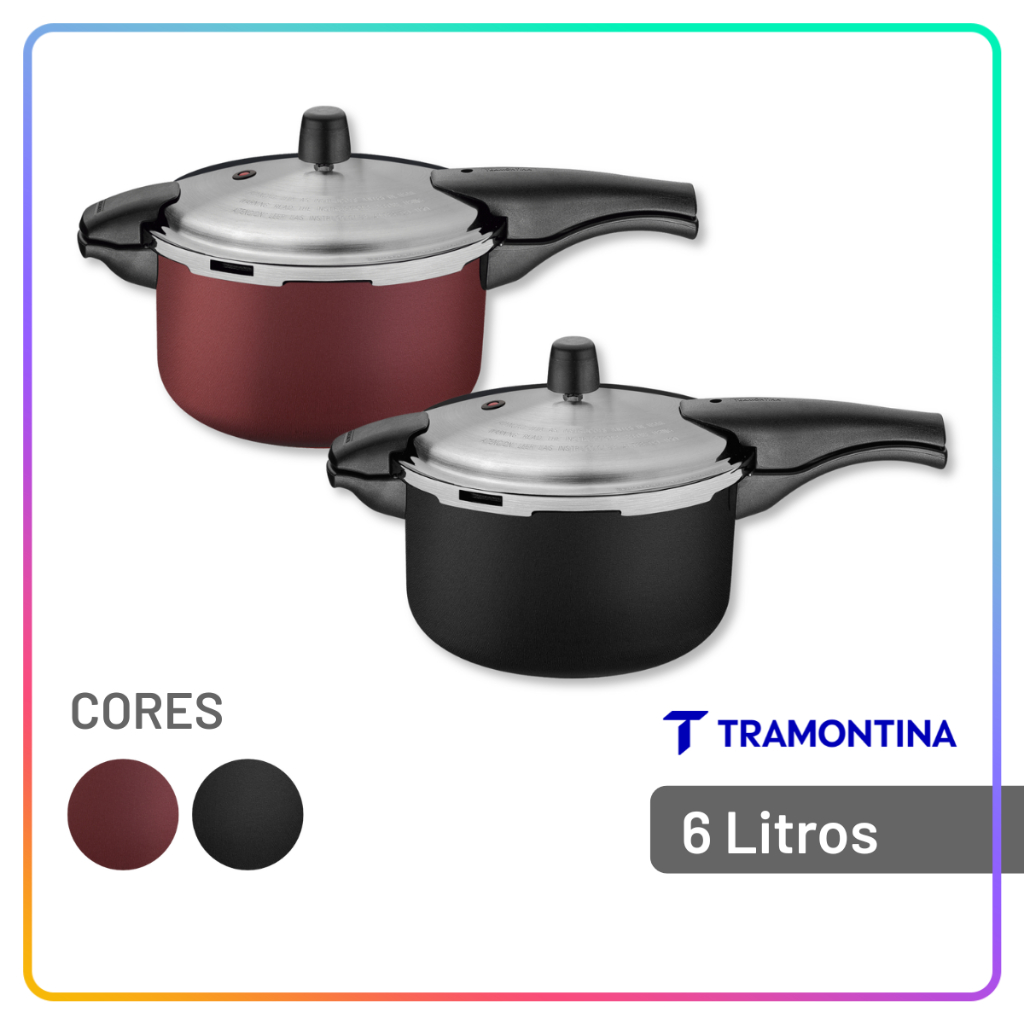 Panela de Pressão Tramontina Vancouver Alumínio Antiaderente 6 Litros — Cozinha e Utensílios