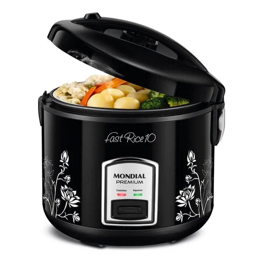 Panela Elétrica de Arroz Mondial Fast Rice 10 Xícaras Premium Preto