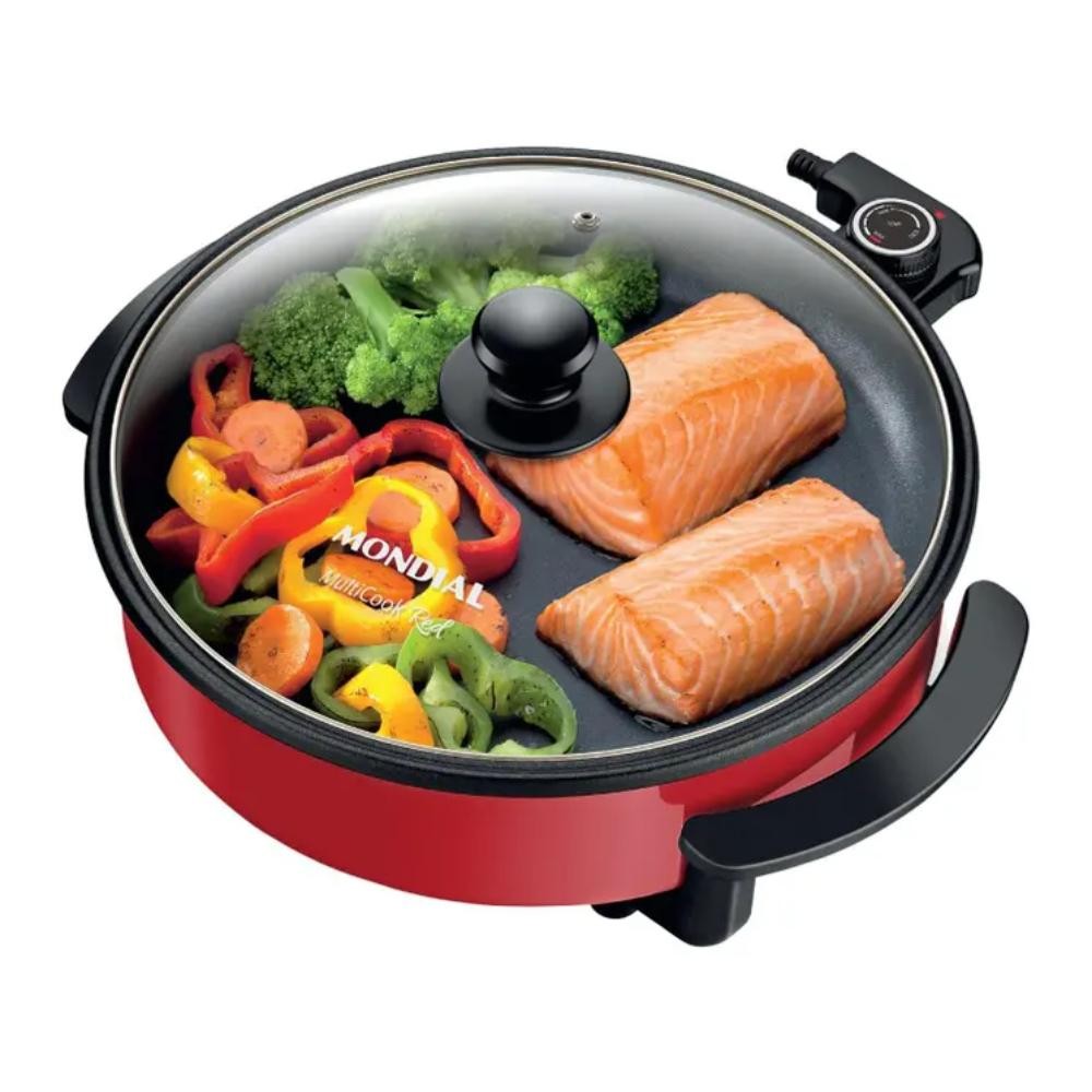 Panela Elétrica Mondial Multifuncional com Grill Redonda Multicook — Cozinha e Utensílios
