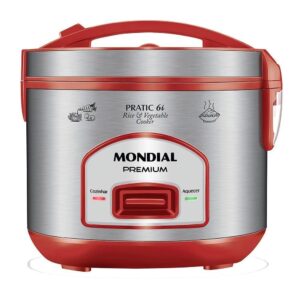 Panela Elétrica Mondial Pratic 6L Vermelho Inox 110V