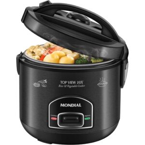 Panela Elétrica Mondial Top View 10X, Black Inox, 700W, 220V