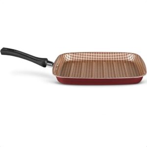 Panela Grill Bistequeira Flora 1,1 Litros Antiaderente 7 Camadas