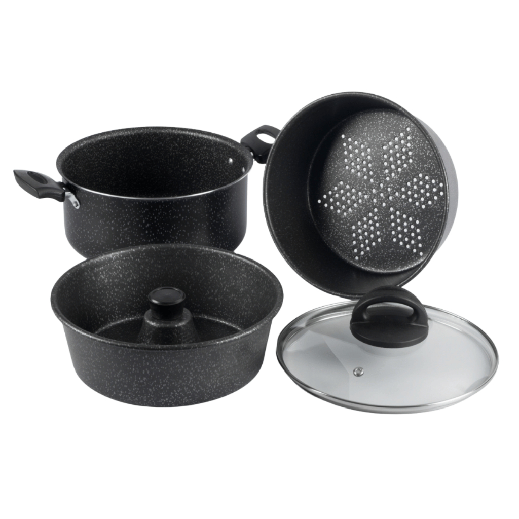 Panela Multiuso Antiaderente Tampa Vidro 20Cm Preto Nacional — Cozinha e Utensílios