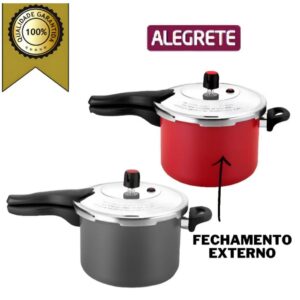 Panela Pressão 4,5 Litros Fechamento Externo Antiaderente Teflon