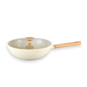 Panela Wok 28CM DE Indução Com Antiaderente Cerâmico Mou DE Nata Oikos