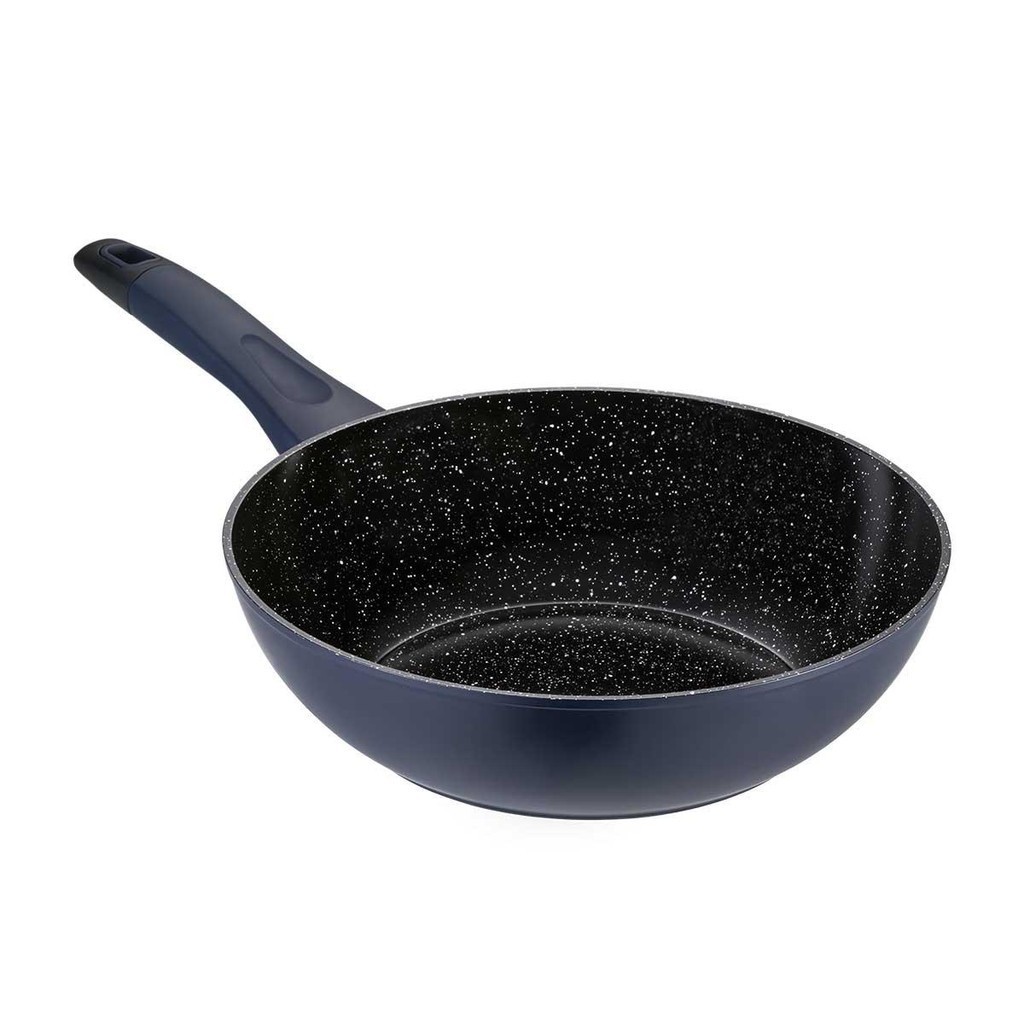 Panela Wok Antiaderente para Indução 28 Cm Everyday Azul