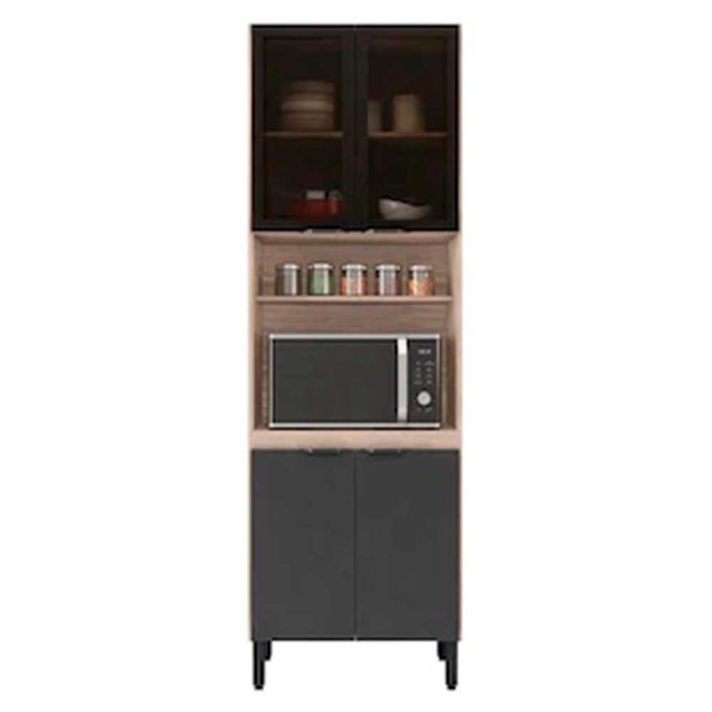 Paneleiro Duplo Firenze com 4 Portas 4 Prateleiras e Nicho para