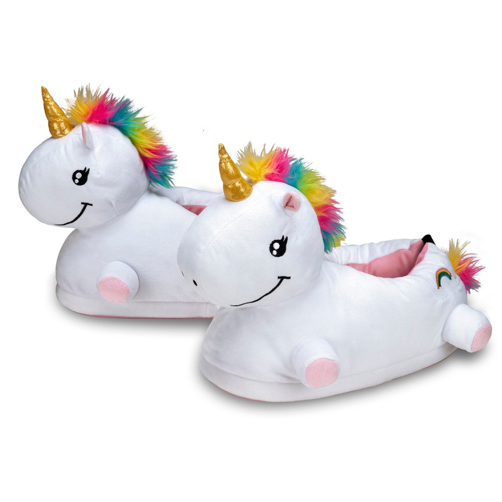 Pantufa 3D Unicórnio Importway com Cheirinho de Chiclete Pelúcia — Brinquedos