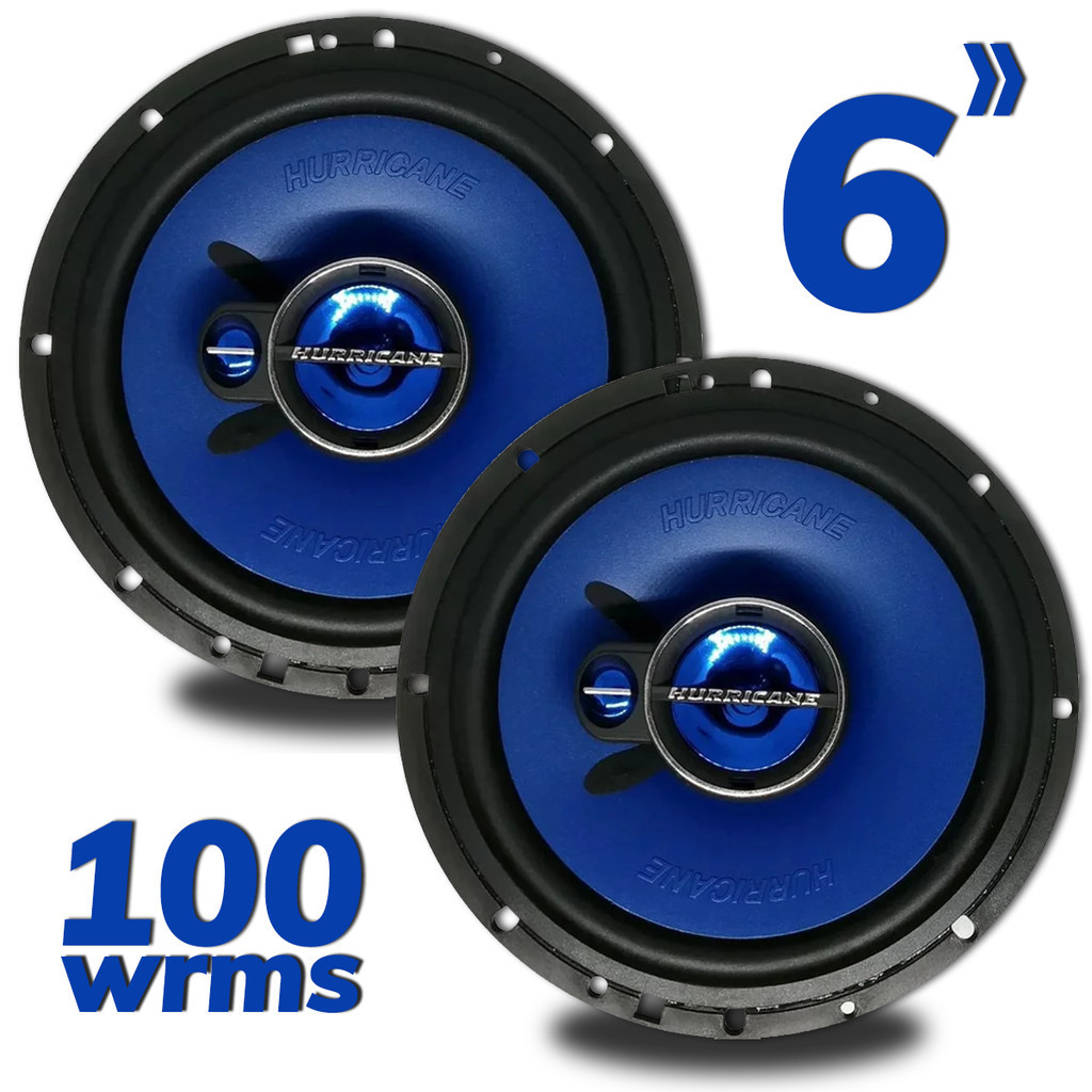 Par de Alto Falante 6 Polegadas Hurricane Triak 6 100 Wrms 4 Ohms Som