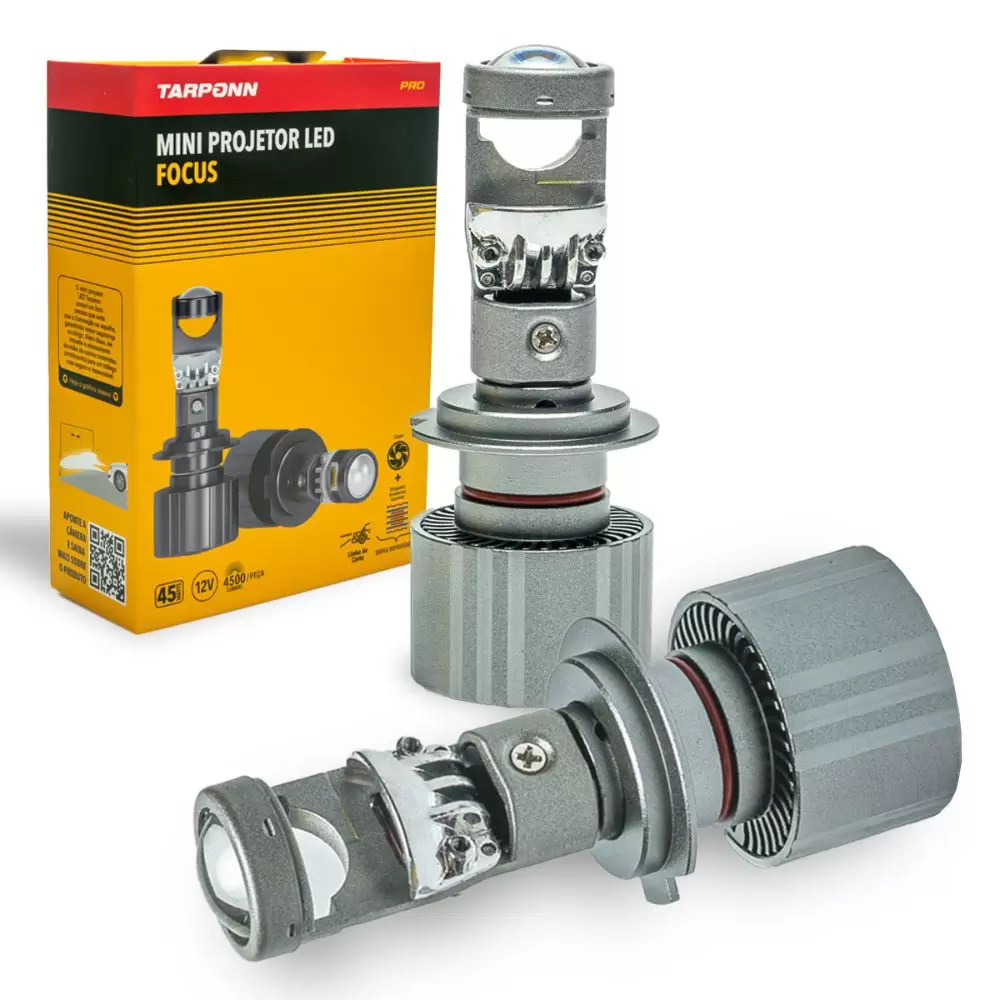 Par Mini Projetor Led Canhão H7 Focus Tarponn 4500lm 6000k