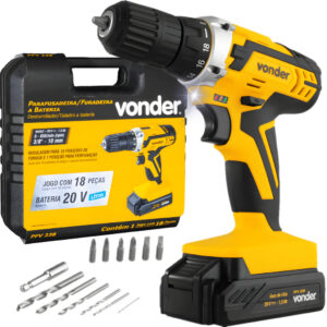 Parafusadeira e Furadeira à Bateria 20V Vonder Pfv 238 Bivolt