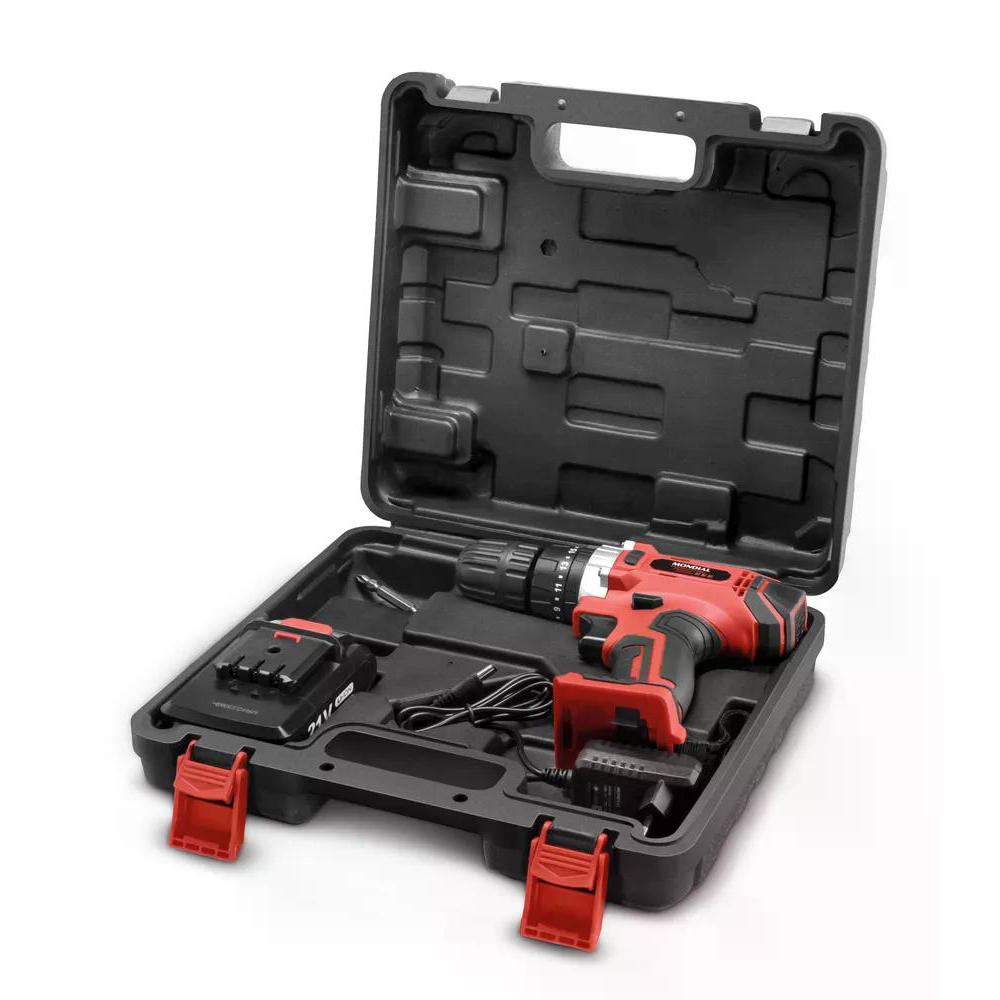 Parafusadeira e Furadeira à Bateria Mondial Power Tools 21V com