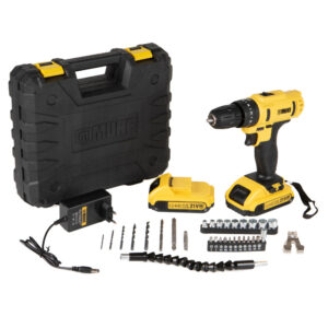 Parafusadeira Furadeira de Impacto a Bateria 21V Muke Tools com 2
