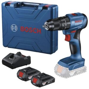 Parafusadeira Furadeira de Impacto Gsb Bosch 18V Com Maleta 2 Baterias — Ferramentas Elétricas