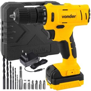 Parafusadeira Furadeira Profissional 12V Bivolt Broca Bits Maleta