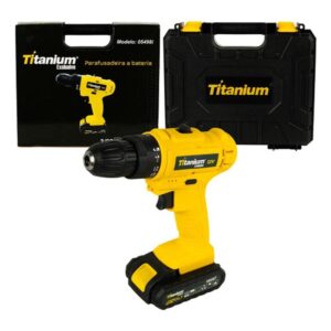 Parafusadeira Furadeira Sem Fio Com Carregador Titanium Amarelo 127