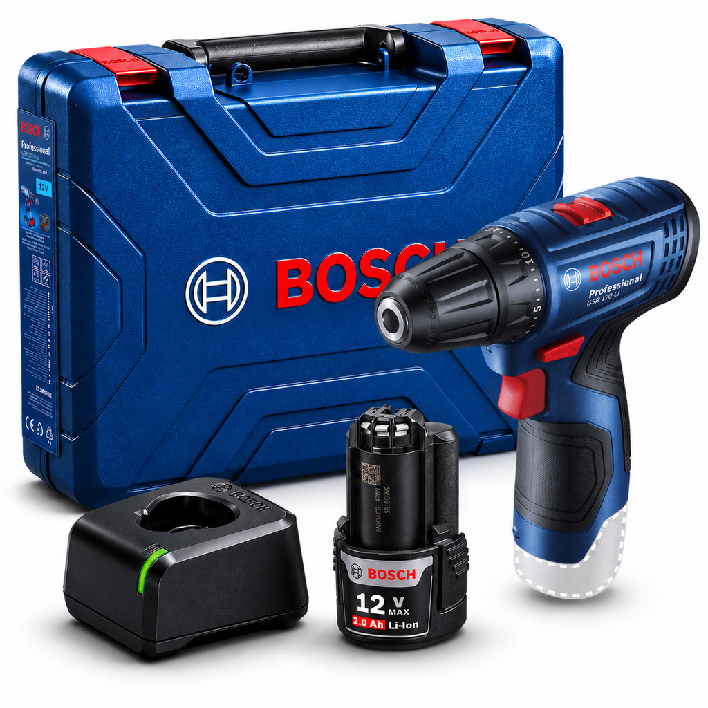 Parafusadeira Gsr 120-LI Bosch 12V Furadeira 3 8" com Bateria