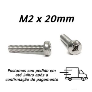 Parafuso Máquina Panela Phillips M2 X 20mm Inox