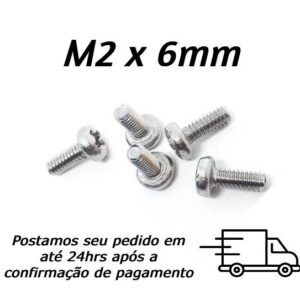 Parafuso Máquina Panela Phillips M2 X 6mm Inox