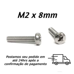 Parafuso Máquina Panela Phillips M2 X 8mm Inox