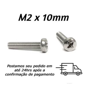 Parafuso Panela Phillips M2 X 10mm Inox