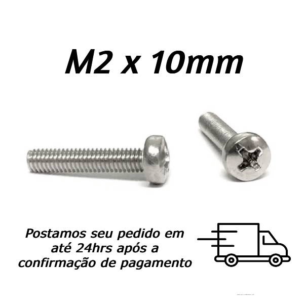 Parafuso Panela Phillips M2 X 10mm Inox — Cozinha e Utensílios