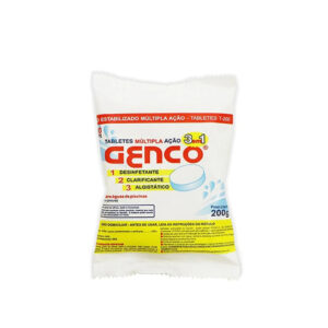 Pastilha Cloro Genco 3 em 1 200g Tablete Múltipla Ação SH