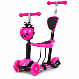 Patinete Infantil 3 em 1 Importway Rosa com Assento Empurrador 3