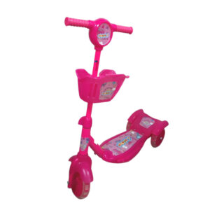 Patinete Infantil 3 Rodas Com Cesta Importway Rosa