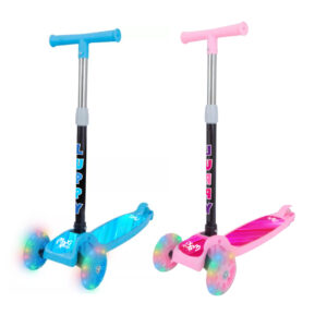 Patinete Infantil 3 Rodas Led Dobrável Ajuste de Altura Seguro