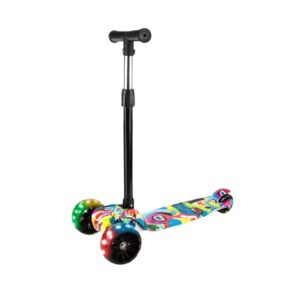 Patinete Infantil Dobrável 3 Rodas Luz Led Trixy Maxi Toys