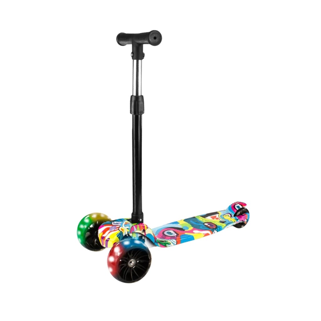 Patinete Infantil Dobrável 3 Rodas Luz Led Trixy Maxi Toys — Brinquedos
