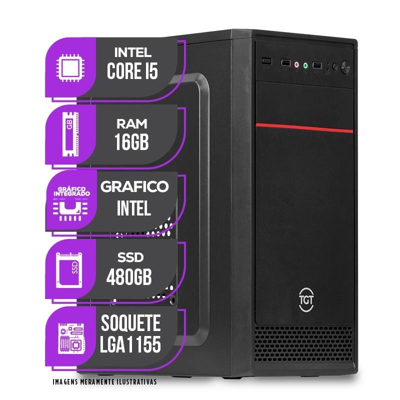 PC Cpu Mancer, Intel Core I5, 16GB De Memória ram, SSD 480GB — Informática