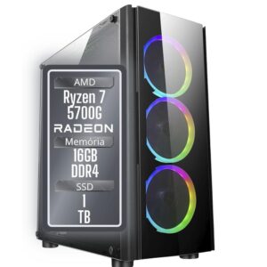 PC Gamer 3Green Winner, Amd Ryzen 7 5700G, 16GB DDR4, SSD 1TB