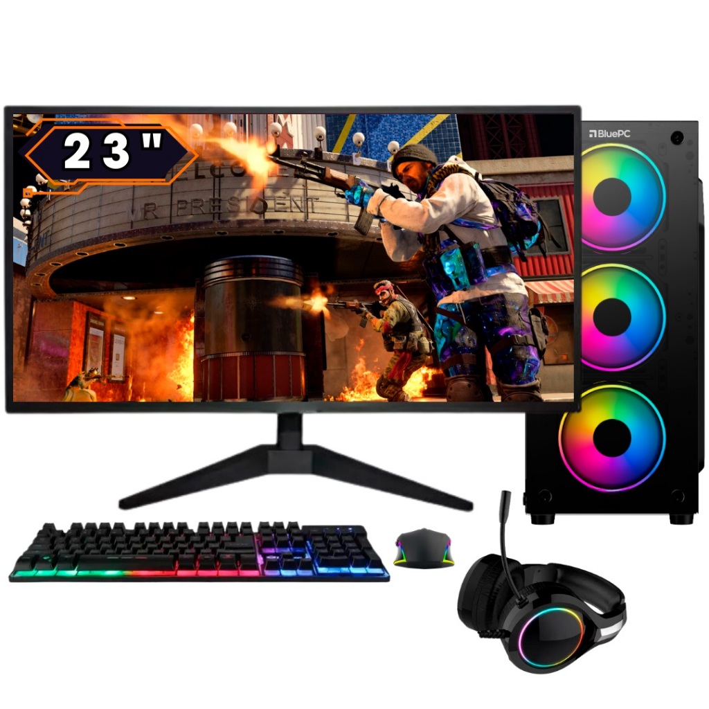 PC Gamer BluePC Fire Ryzen 5 5600GT, 16GB, Radeon Vega, SSD 256GB — Informática
