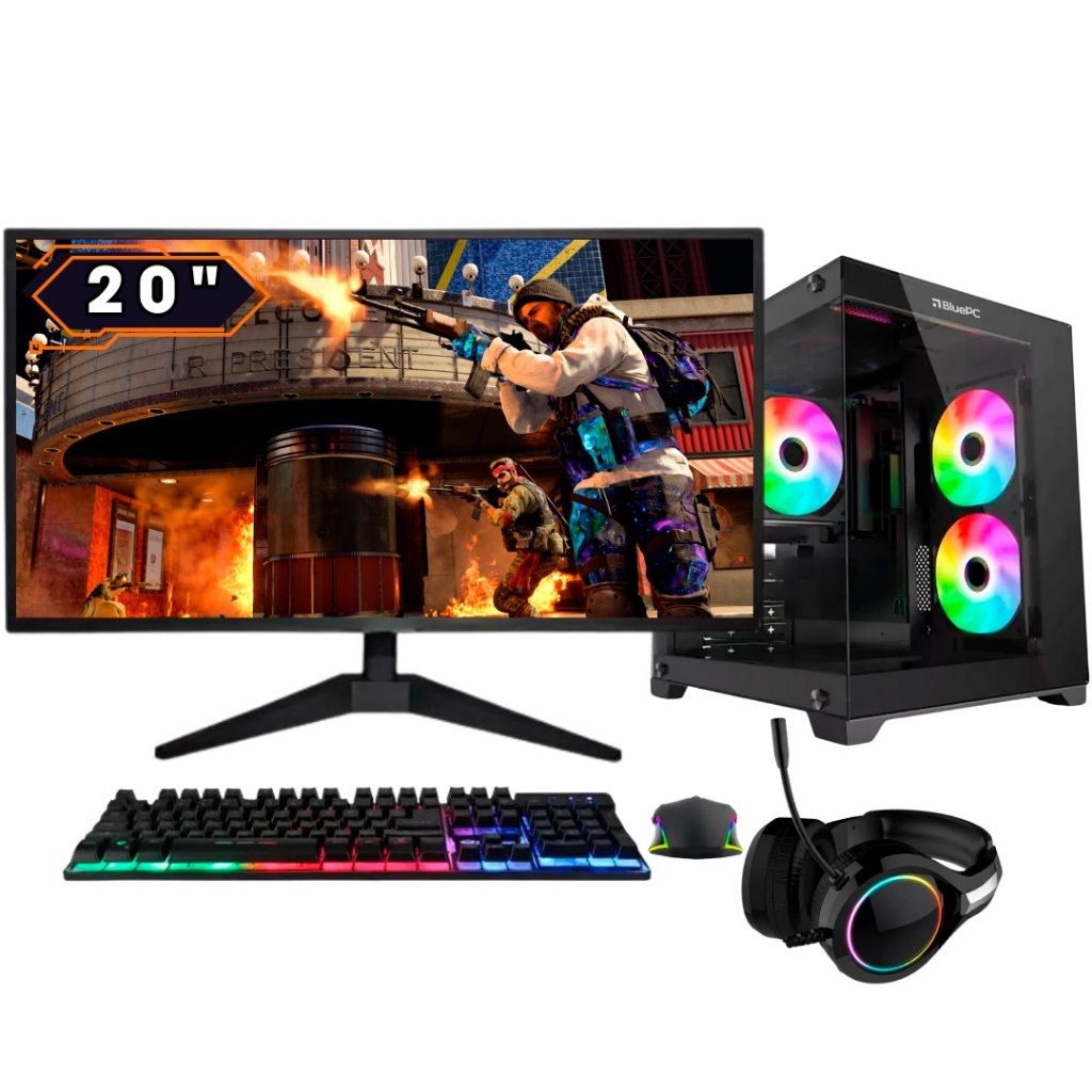 PC Gamer BluePC Fire Ryzen 5 5600GT, 16GB, Radeon Vega, SSD 512GB — Informática