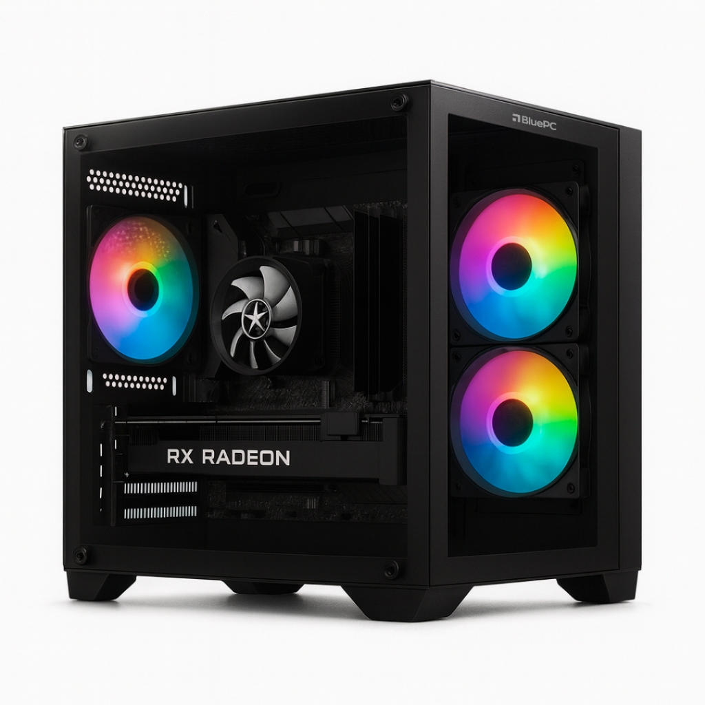 PC Gamer BluePC Frag, Amd Ryzen 5 5500, RX 6600 8GB, B450, 16GB, SSD — Informática