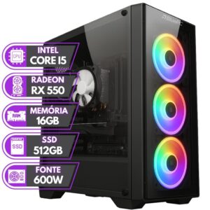 PC Gamer Bluepc Rush Intel Core I5 16GB RAM Radeon RX 550 4GB SSD