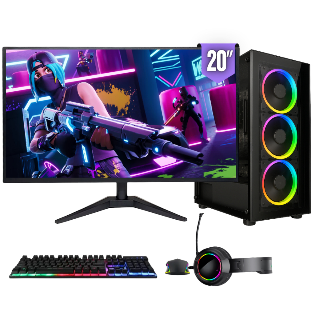 PC Gamer Completo BluePC Force, Ryzen 5, Radeon RX, 16GB, SSD 256GB — Informática