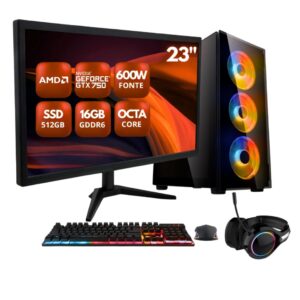 PC Gamer Completo Zen by BluePC Amd Ryzen 4700S, Gtx 4GB, 16GB RAM