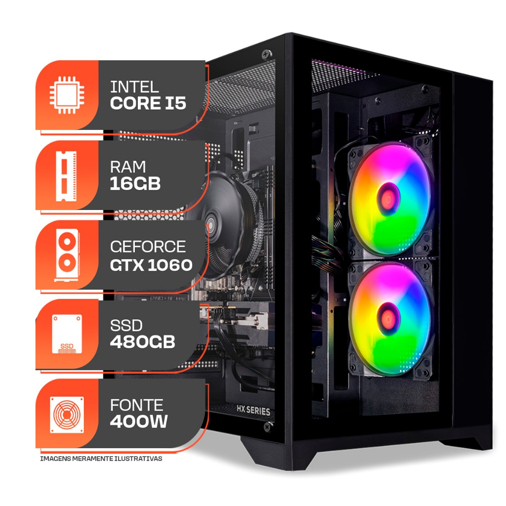 PC Gamer Forge, Intel Core i5, GeForce Gtx 1060 3GB, 16GB DE RAM, SSD