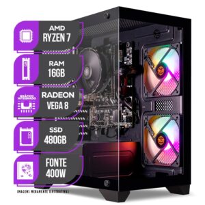 PC Gamer Mancer, Amd Ryzen 7 5700G, Vega 8, 16GB DDR4, SSD 480GB — Informática