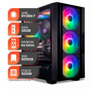 PC Gamer Spectrum, Amd Ryzen 7 5700X, Water Cooler, Radeon RX 6600