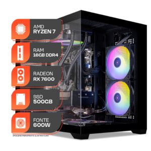 PC Gamer Spectrum, Amd Ryzen 7 5700X, Water Cooler, Radeon RX 7600