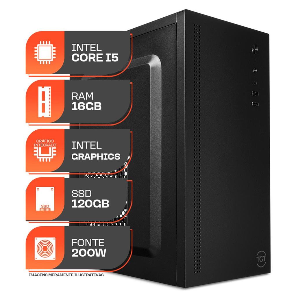 PC Home Essential S, Intel Core I5, 16GB DE RAM, SSD 120GB — Informática
