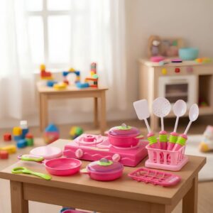 Peças De Cozinha Para Brincar Menina Mini Fogão Panela Tábua Cozinha