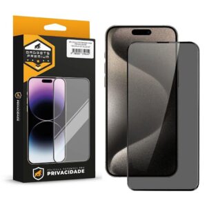 Película de Vidro 5D Privacidade Gshield Defender Pro para iPhone 15